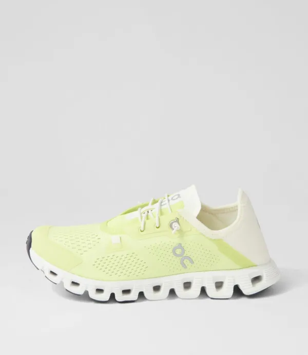 Women ON Cloud 5 Coast W Hay Ivory Knit Sneakers