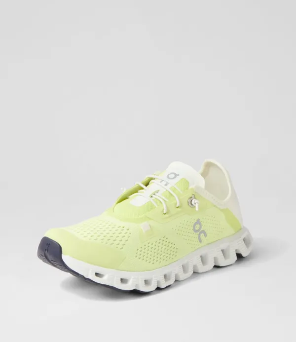 Women ON Cloud 5 Coast W Hay Ivory Knit Sneakers