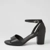 Women DJANGO & JULIETTE Cobey Black Leather Sandals