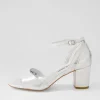 Women DJANGO & JULIETTE Cobey Silver Scratch Leather Sandals