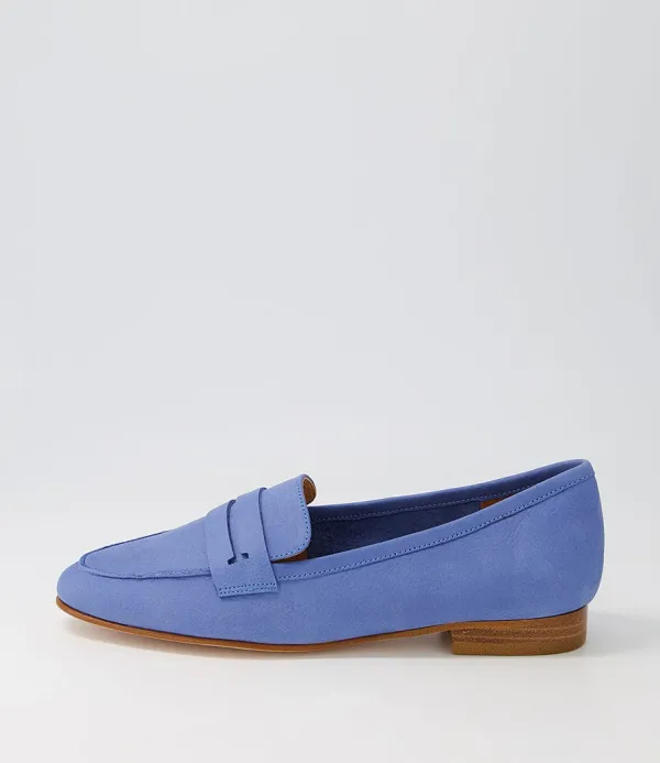 Women EOS Coco Blue Leather Loafers
