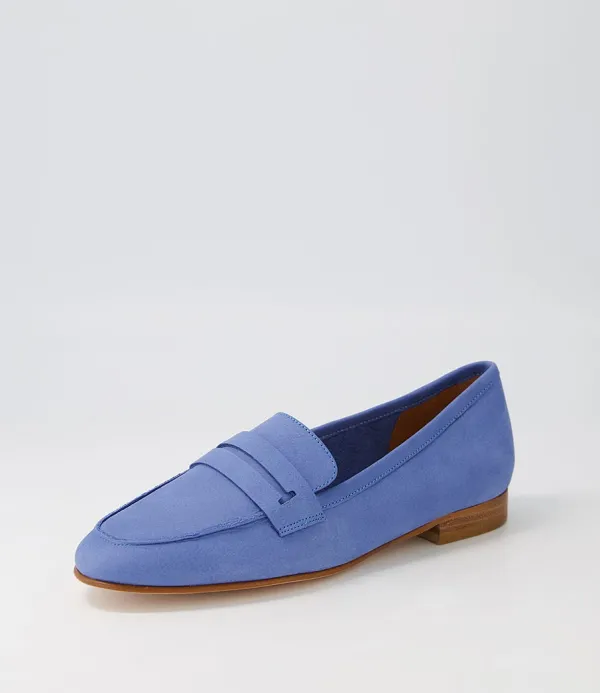 Women EOS Coco Blue Leather Loafers