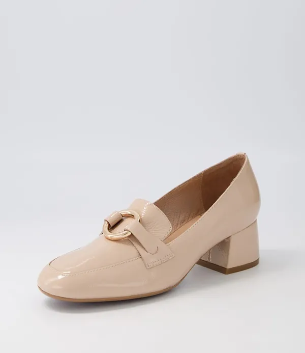 Women DJANGO & JULIETTE Comal Latte Patent Leather Heels