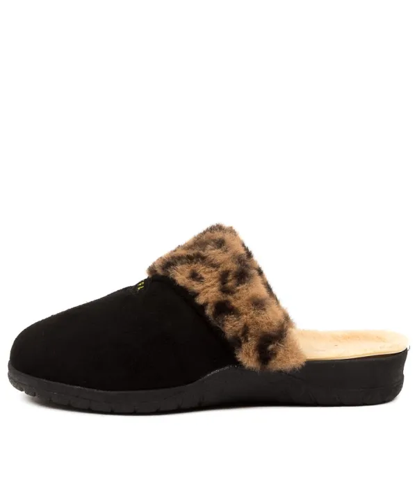 Women ZIERA Comfy W Leopard Slippers