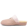 Women ZIERA Comfy W Pale Pink Microsuede Slippers