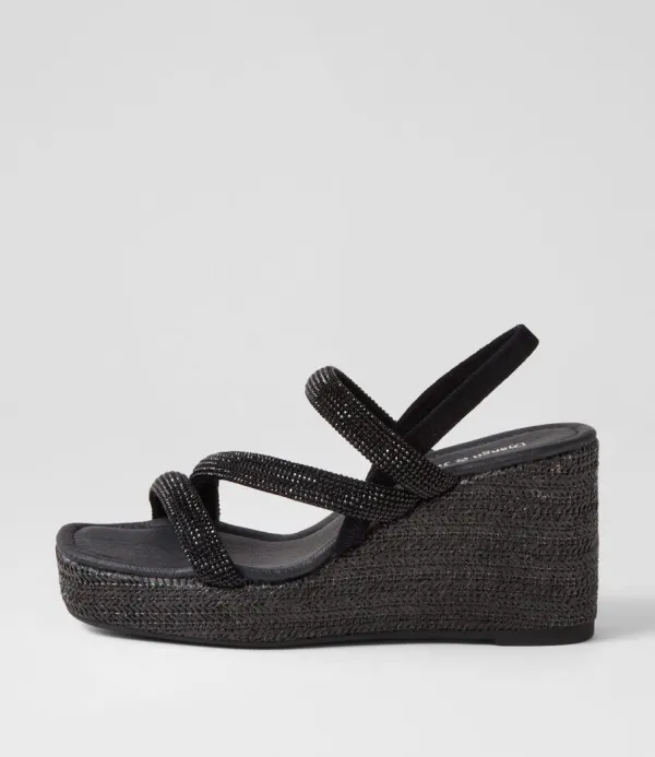 Women DJANGO & JULIETTE Cookie Black Mix Multi Sandals
