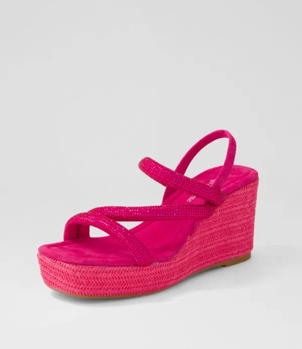 Women DJANGO & JULIETTE Cookie Fuchsia Mix Multi Sandals