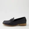 Women DJANGO & JULIETTE Corina Black Leather Loafers
