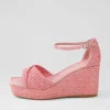 Women DJANGO & JULIETTE Cotton Pink Synthetic Raffia Sandals