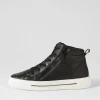 Women ARA Courtyard 04 Schwarz Leather Lace Up Boots
