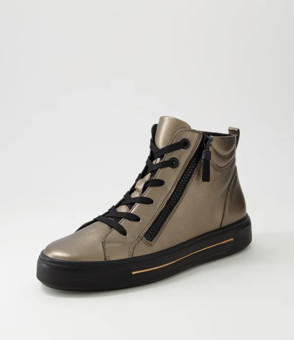 Women ARA Courtyard 04 Taiga Leather Lace Up Boots