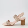 Women DJANGO & JULIETTE Crista Nude Leather Sandals