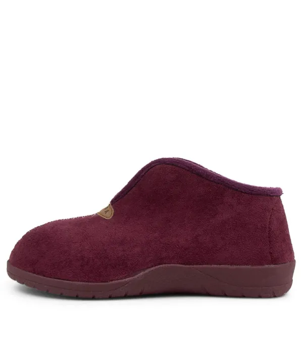 Women ZIERA Cuddles W Mulberry Microsuede Slippers