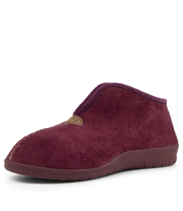 Women ZIERA Cuddles W Mulberry Microsuede Slippers