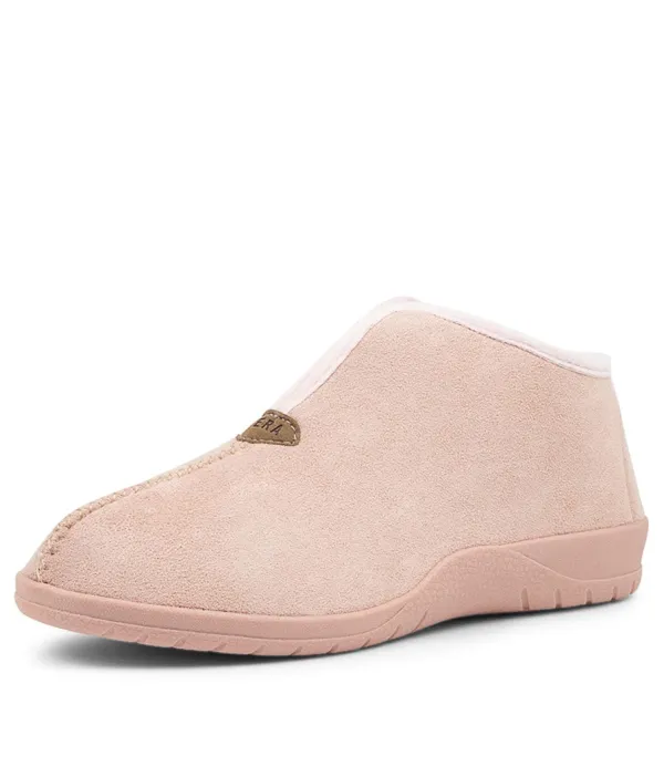Women ZIERA Cuddles W Pale Pink Microsuede Slippers