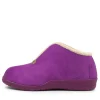 Women ZIERA Cuddles W Purple Microsuede Slippers