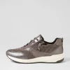 Women GEOX D Airell Az Dark Grey Suede Leather Sneakers