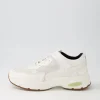 Women GEOX D Alhour A White Leather Suede Sneakers