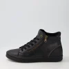 Women GEOX D Blomiee B Black Leather Sneakers