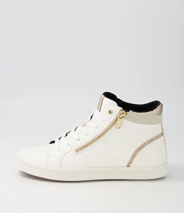 Women GEOX D Blomiee B White Syn Leather Sneakers