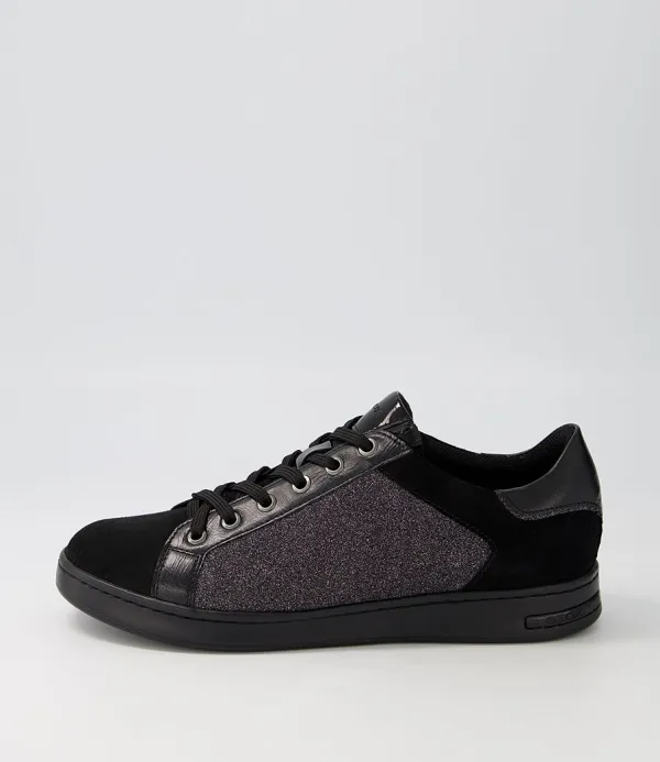 Women GEOX D Jaysen B Black Multi Suede Sneakers