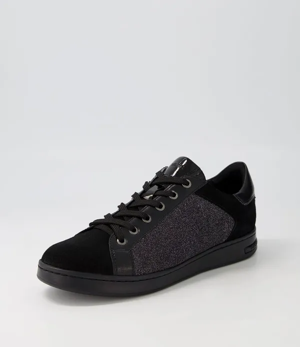 Women GEOX D Jaysen B Black Multi Suede Sneakers