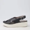 Women GEOX D Laudara B Black Leather Sandals