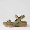 Women GEOX D Sorapis Grip B Pistachio Suede Sandals