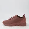 Women GEOX D Spherica A Old Rose Knit Sneakers