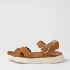 Women GEOX D Xand 2S B Cognac Nubuck Sandals