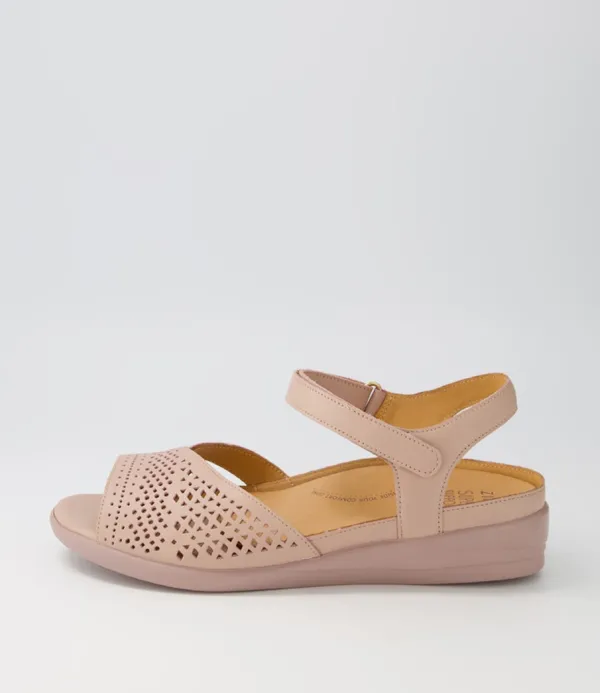 Women ZIERA Daewon W Blush Leather Sandals