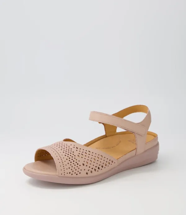 Women ZIERA Daewon W Blush Leather Sandals