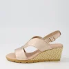 Women DJANGO & JULIETTE Dalia Champagne Nude Weave Leather Sandals