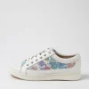Women ZIERA Danni Xf White Bouquet Leather Sneakers