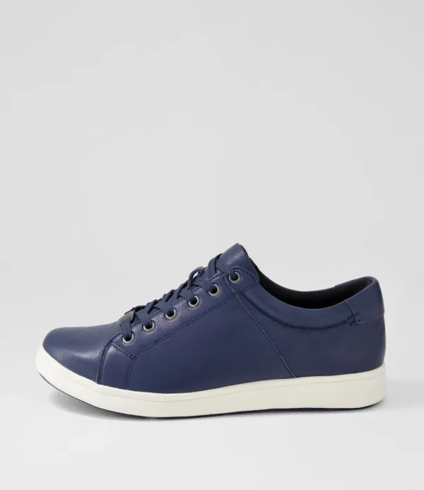 Women ZIERA Delilah Xf Navy Leather Sneakers