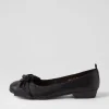 Women DJANGO & JULIETTE Dell Black Leather Ballet Flats
