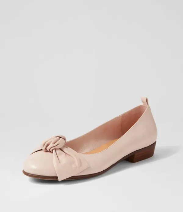 Women DJANGO & JULIETTE Dell Dusty Pink Leather Ballet Flats