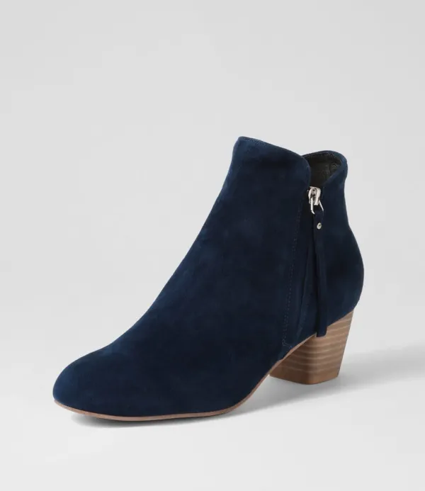 Women DJANGO & JULIETTE Demanse Navy Suede Ankle Boots
