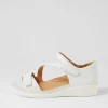 Women ZIERA Demir W White Leather Sandals