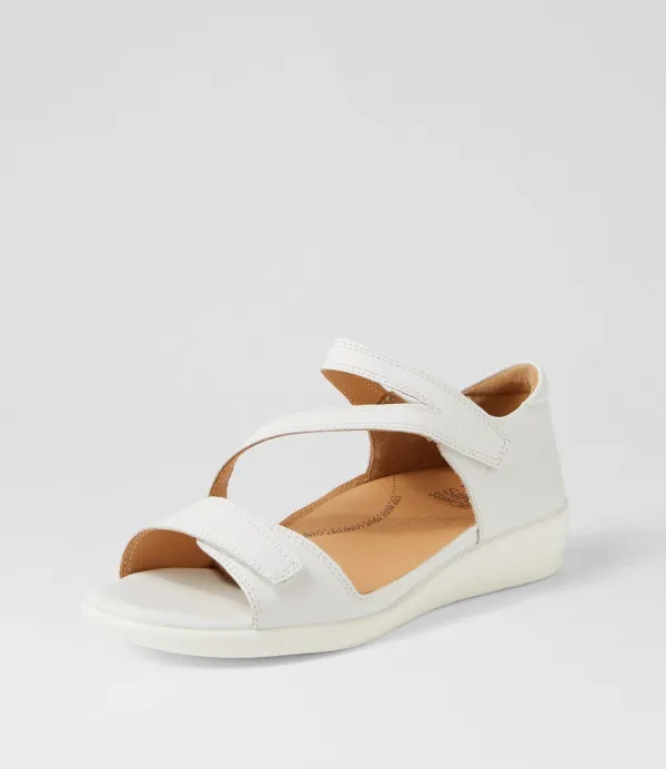 Women ZIERA Demir W White Leather Sandals