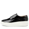 Women ROLLIE Derby City I Black Patent Leather Sneakers