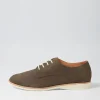 Women ROLLIE Derby Supersoft Peat Nubuck Lace Up Flats