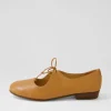 Women DJANGO & JULIETTE Dexta Dark Tan Leather Flat Shoes