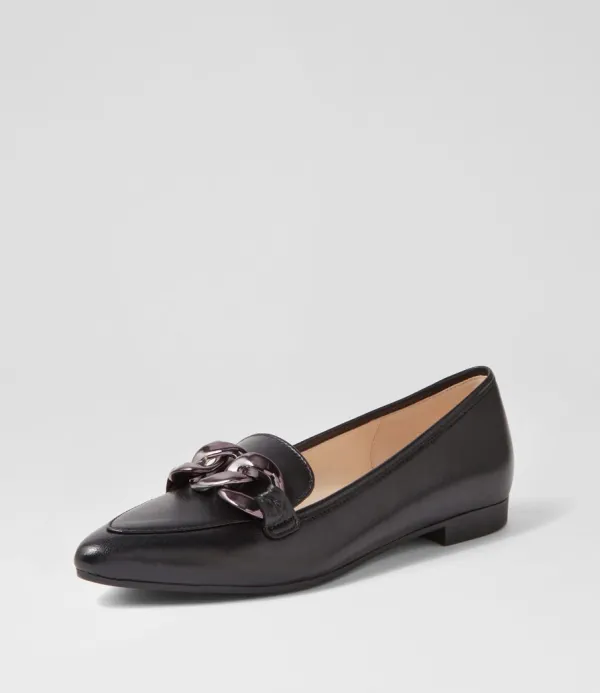 Women GABOR Diego Schwarz Leather Loafers