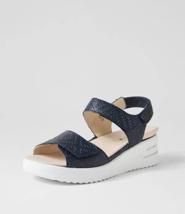 Women WALDLAUFER Dina 3 Notte Woven Leather Sandals