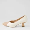 Women DJANGO & JULIETTE Dinah Dark Nude Ivory Leather Heels