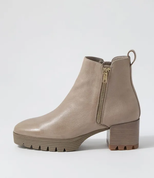 Women DJANGO & JULIETTE Dinis Ash Leather Ankle Boots