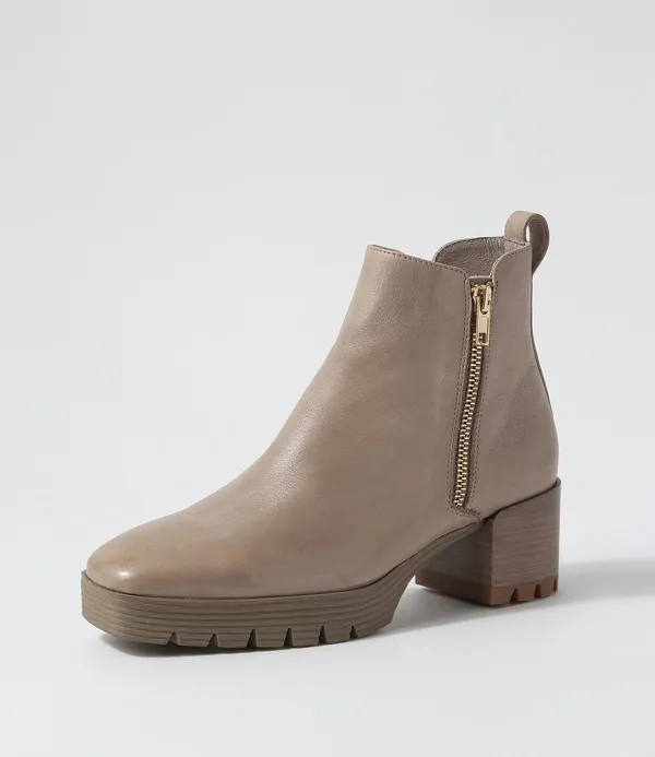 Women DJANGO & JULIETTE Dinis Ash Leather Ankle Boots