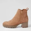 Women DJANGO & JULIETTE Dinis Light Choc Suede Ankle Boots