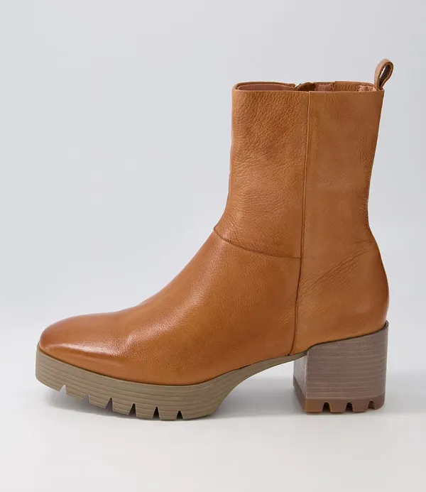Women DJANGO & JULIETTE Dippy Tan Leather Ankle Boots